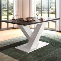 Table à manger extensible Motion Emob - Spaanplaat - 150-190x76x90 cm - Blanc gris