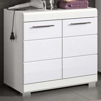 Meuble de salle de bain Scout Xonox - Blanc imitation & haut brillant - 60x56x34 cm