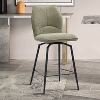 Tabouret de bar pivotant Lara | 48 x 56 x 103 cm | Design couleur sable