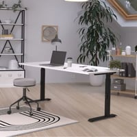Bureau Hermoso | 180 x 80 x 91 cm | Design blanc-noir