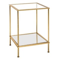 Table d'appoint | 39 x 39 x 55 cm | Design doré