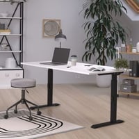 Bureau Hermoso | 160 x 80 x 91 cm | Design blanc-noir