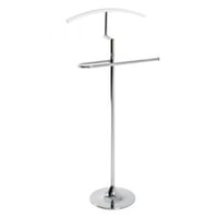 Porte-manteau sur pied | 47 x 23 x 109 cm | Argent, blanc