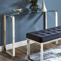 Table d'appoint | 120 x 40 x 78 cm | Métal/Verre
