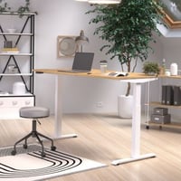 Bureau assis-debout Hermoso | 160 x 80 x 120 cm | Réglable électriquement | Navarra Oak design