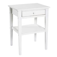 Table d'appoint avec tiroir | 46 x 35 x 60 cm | Blanc