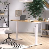 Bureau assis-debout Hermoso | 120 x 80 x 120 cm | Réglable électriquement | Navarra Oak design