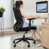 Chaise de bureau Le Saux | 70 x 70 x 120 cm | Noir
