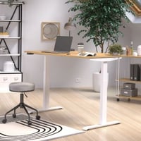 Bureau assis-debout Hermoso | 140 x 80 x 120 cm | Réglable électriquement | Navarra Oak design