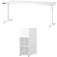 Ensemble de bureau Hermoso | Bureau, table et séparateur de pièce | Blanc