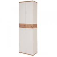 Armoire vestiaire Stoffel 59cm avec 2 portes - blanc/chêne 