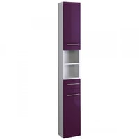 Colonne salle de bains Small 25cm 1 tiroir & 2 portes - violet brillant