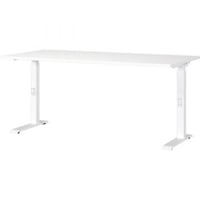 Bureau assis/debout Hermoso | 160 x 80 x 91 cm | Réglable manuellement | Blanc