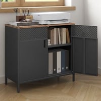 Meuble d'appoint Rodrigo | 80 x 40 x 76 cm | Noir