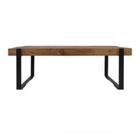 Table basse Norton 130x60 cm - teck/fer recyclé
