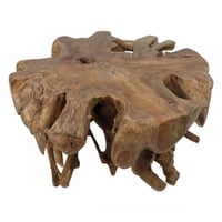 Table basse Root 80x80x40cm bois de teck (racine)
