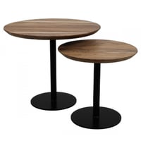 Tables d'appoint Luzern ensemble de 2 - bois d'acacia/noir