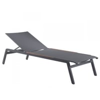 Bain de soleil Fernando aluminium et textilène - anthracite/gris