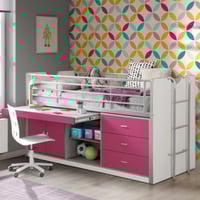Lit combiné Bonny 95 - fuchsia