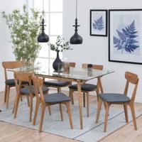 Chaise de salle à manger Tory - chêne/gris 