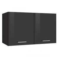 Armoire suspendue Ragnar 100cm avec 2 portes - anthracite brillant
