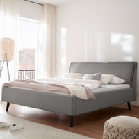 Lit Estee 140x200cm - gris clair/noir