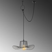 Opviq Lustre | Corps en métal | Hauteur réglable | 98x38cm | Noir
