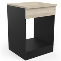 Meuble bas pour cuisinière Romanie 60 cm-chêne Kronberg/noir mat