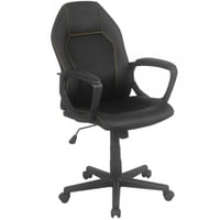Chaise de bureau Anuna-noir mat/jaune