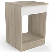 Meuble bas pour cuisinière Romanie 60 cm-chêne Kronberg/blanc mat