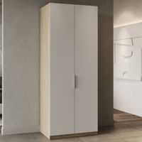 Penderie Spectre 80cm - blanc mat/chêne