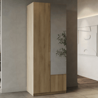 Penderie Spectre 80cm avec miroir - chêne