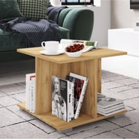Table basse Annelieke 50x50 cm 4 niches-chêne sauvage