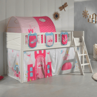 Lit mi-hauteur Scottie 90x200 cm Princesse 3-blanc 