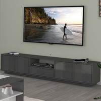 Meuble TV Orlando | 220 x 41,5 x 46 cm | Lacquered Anthracite Design