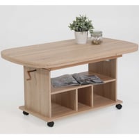 Table basse Ziba 107/157x67x53/63 cm-chêne Sonoma