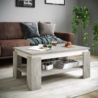 Table basse Timo 90x60 cm-béton/blanc 