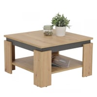 Table basse Timo 68x68 cm-artisan/anthracite