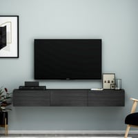 Meuble TV Trent-Alexander - 31x180x26 cm - MDF/noir