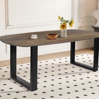 Table à manger Tommy 220x100 cm - ovale danoise - bois de magnolia foncé