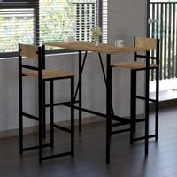 Ensemble table et chaises 3 pièces Woody Fashion | Chêne Noir