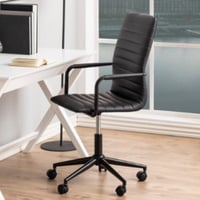Chaise de bureau Windsor - réglable - similicuir noir