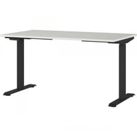 Bureau Cornel réglable électriquement - 140x80x72cm - gris clair/noir