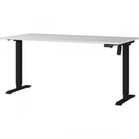 Bureau Ergoflex electriquement réglable - 160x80x120cm - gris clair/noir
