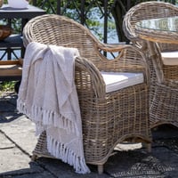 Chaise de jardin Larisa - Kubu/Grey | Rotin et acier