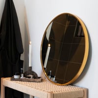 Miroir Madrid en laiton ø60 cm | Verre et aluminium