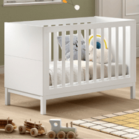 Lit bébé Eva - 60x120cm - réglable - blanc