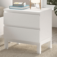 Table de chevet Eva - 50x45x54cm - 2 tiroirs - blanc
