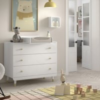 Ensemble de chambre Billy - Commode et étagère - MDF/blanc 