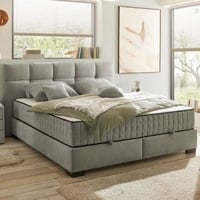 Lit coffre Nagol | Surmatelas inclus | 180 x 200 cm | Gris